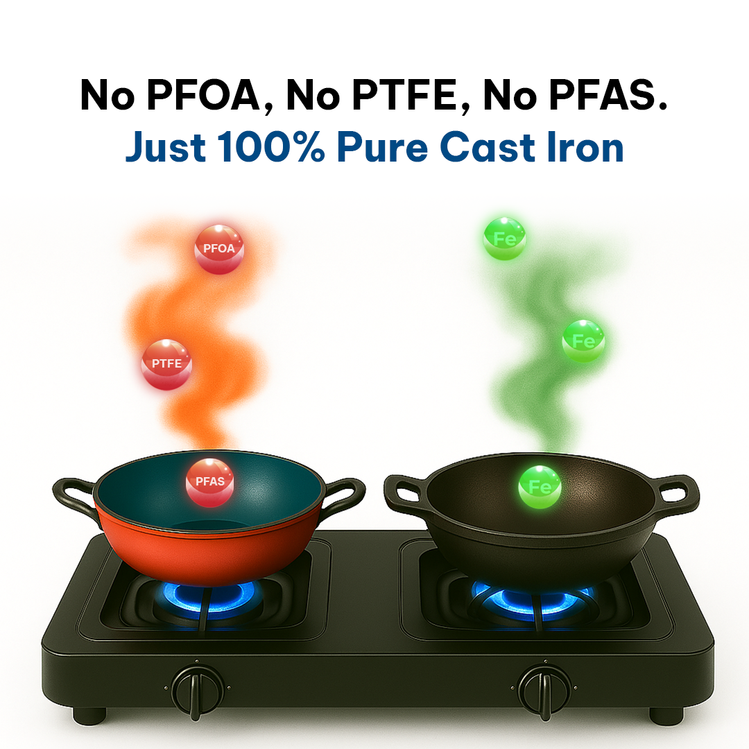Cast Iron vs Non-Stick Cookware: Which One Truly Nourishes Your Family's Health and Heart?