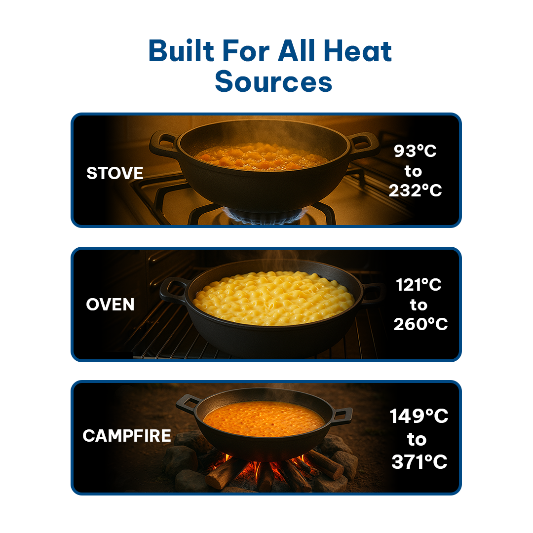 CrownStone Combo : Kadai 10' + Tawa With Two Loops 12' + Fry Pan 10'