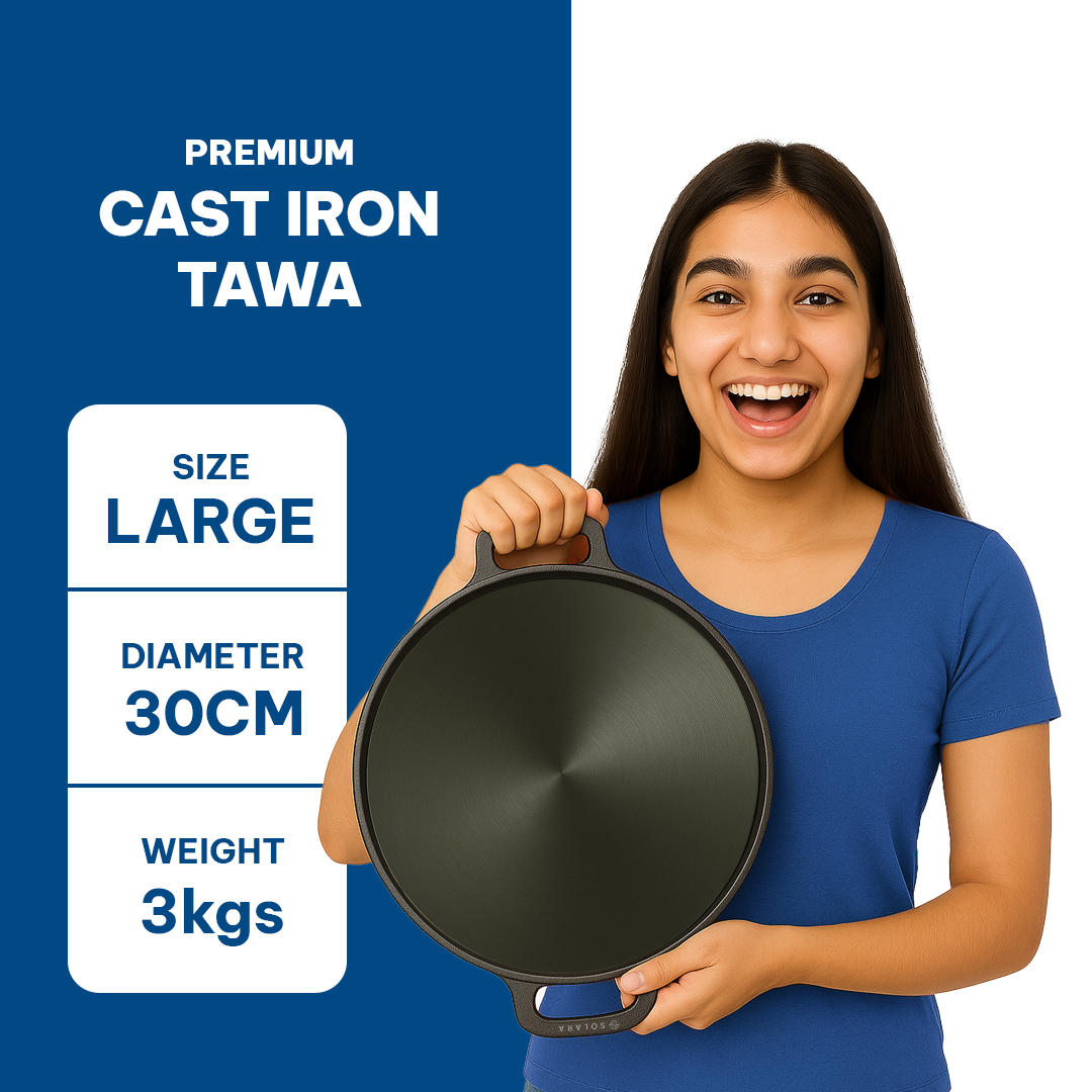 Cast Iron Tawa with 2 Loops
