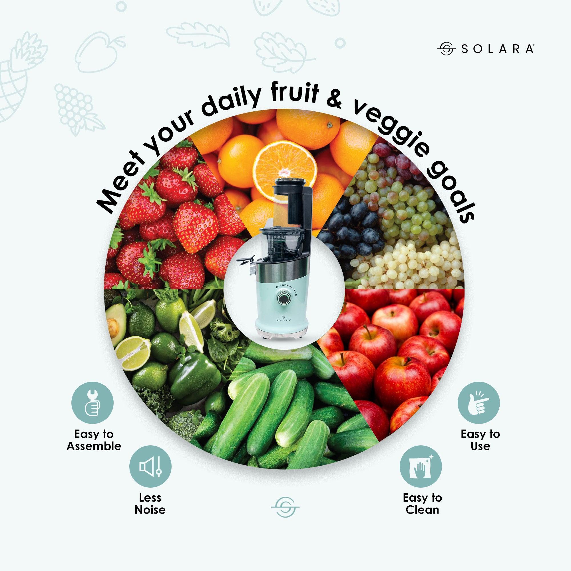 Cold Press Vertical Slow Juicer - Solara Home