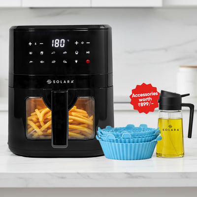 Air Fryer + Oil Sprayer + Silicone Basket (Pack of 6)