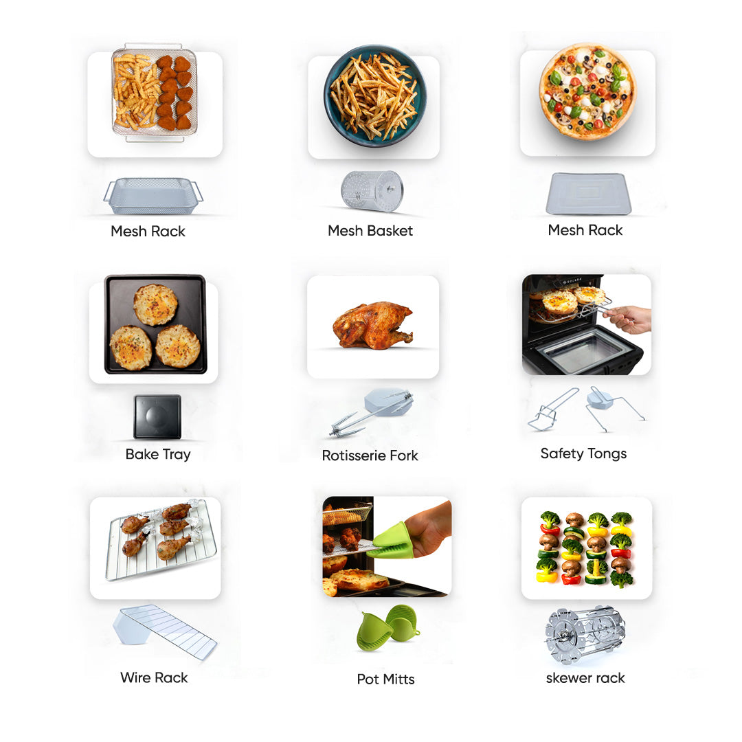 SOLARA Large Digital Air Fryer Oven (12L)