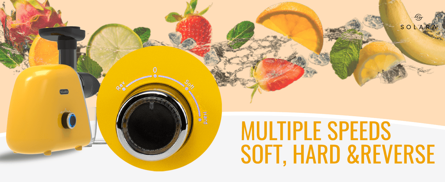 SOLARA Slow Juicer Cold Press Juicer | Easy Clean Slow Juicer Cold Pressed Juice Extractor
