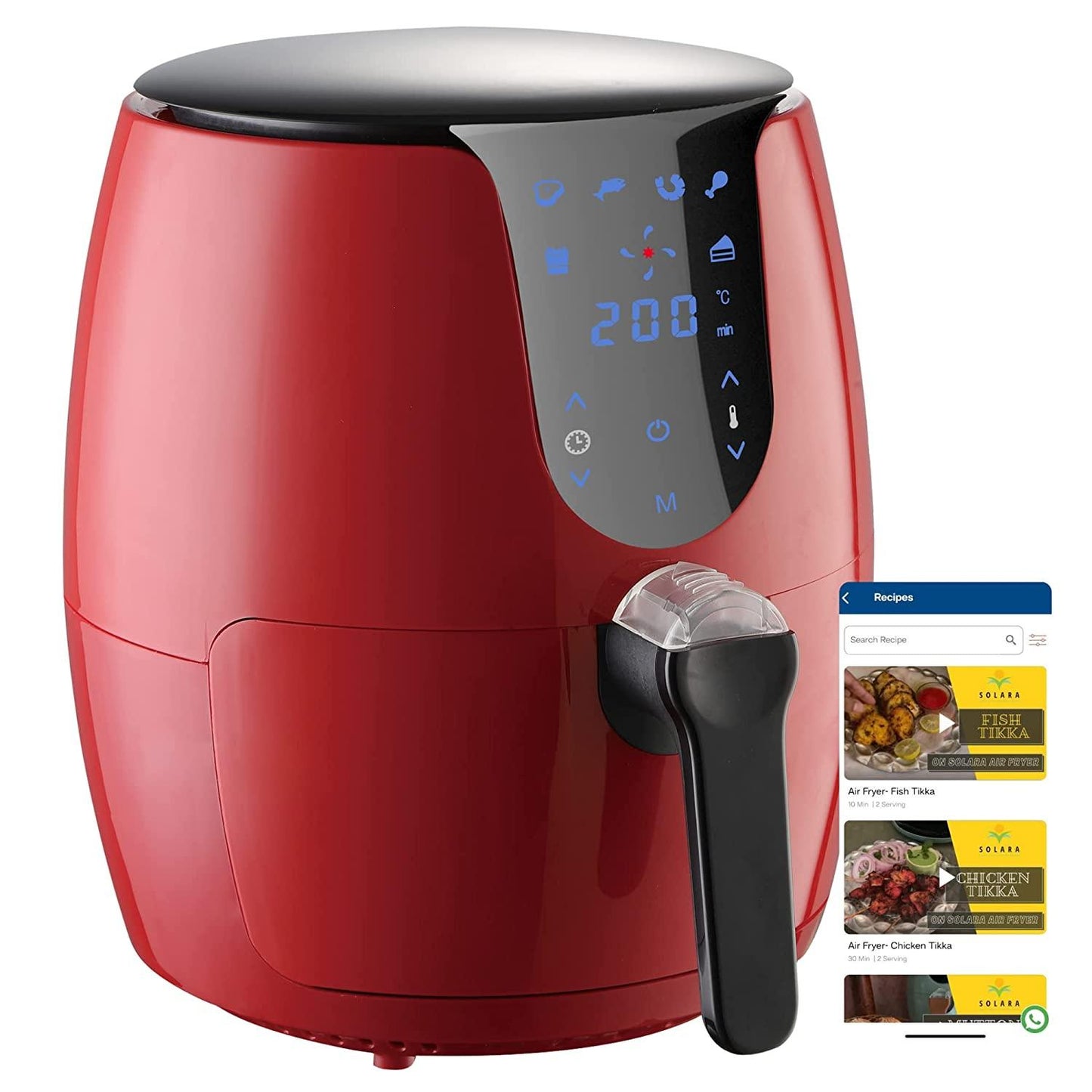 Solara Digital Air Fryer for Home Kitchen with mobile app