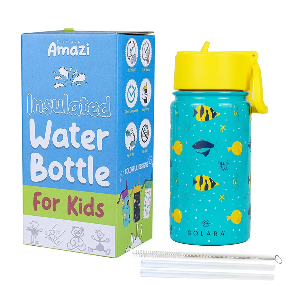 SOLARA Insulated Water Bottle With a Sipper | Kids Edition (450ml)