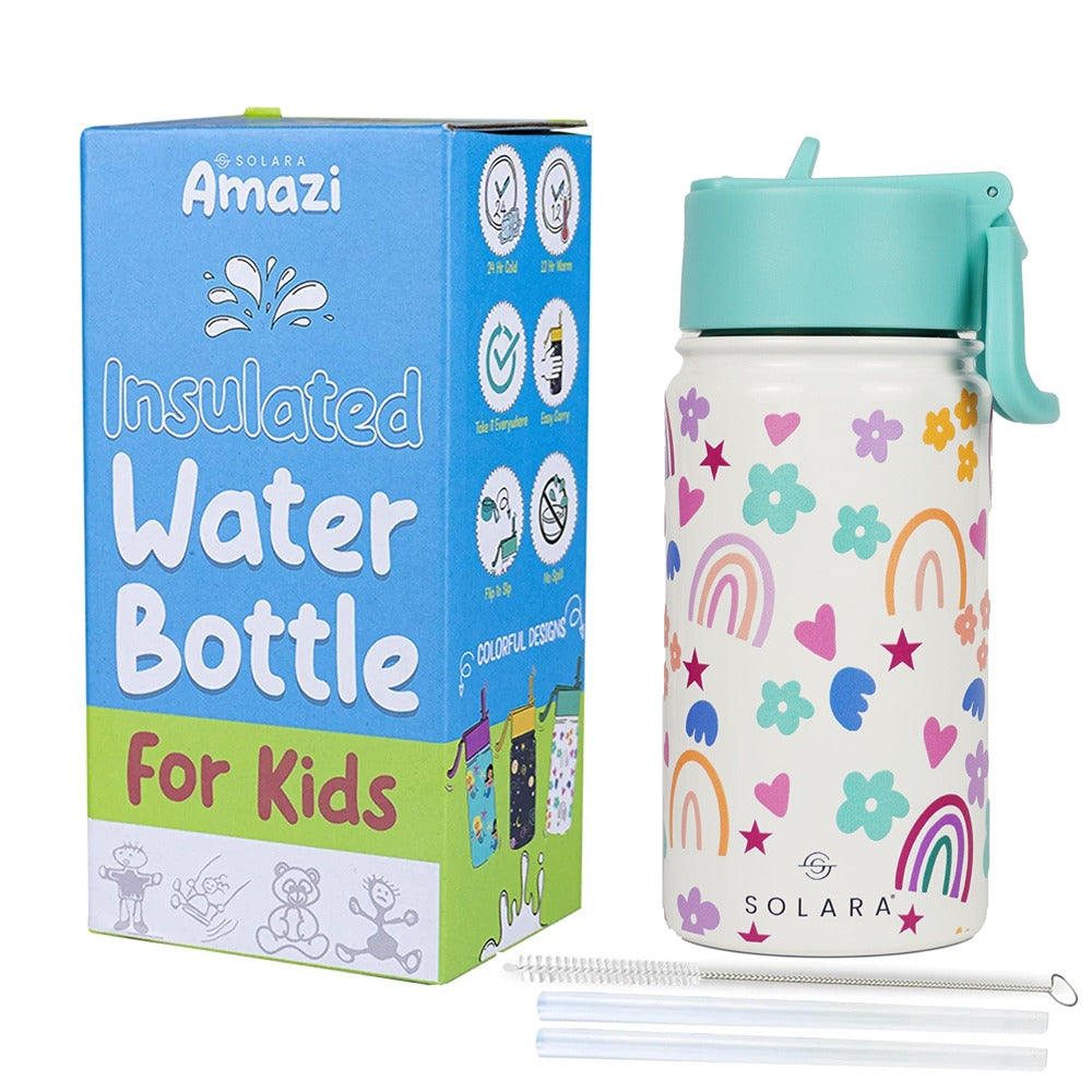 SOLARA Insulated Water Bottle With a Sipper | Kids Edition (450ml)