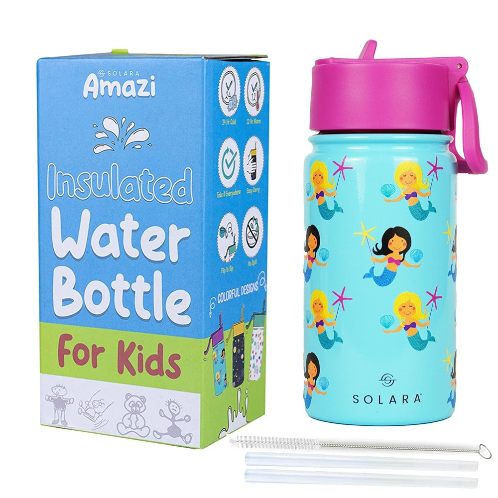 SOLARA Insulated Water Bottle With a Sipper | Kids Edition (450ml)