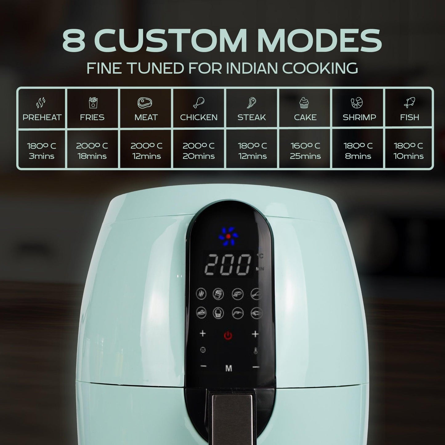 Solara Digital Air Fryer for Home Kitchen with mobile app