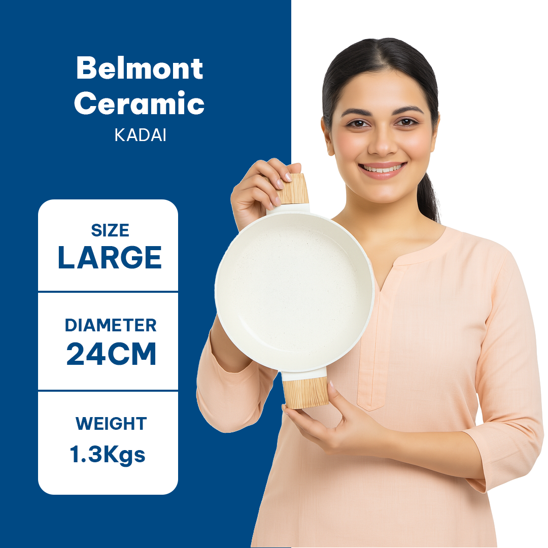 Ivory / Tawa 28' + Kadai 24' + Fry Pan 24'