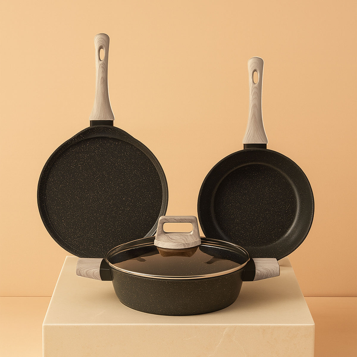Carbon / Tawa 28' + Kadai 24' + Fry Pan 24'