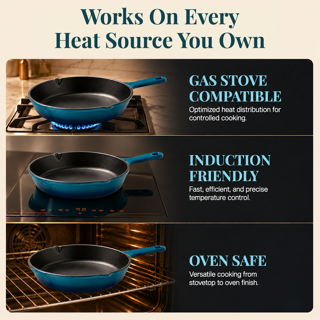 Crownstone Enameled Cast Iron Fry Pan