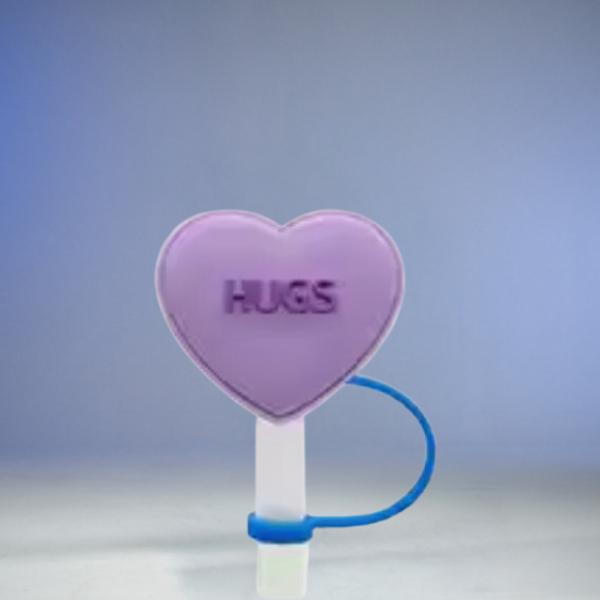 Straw Toppers / Heart Purple