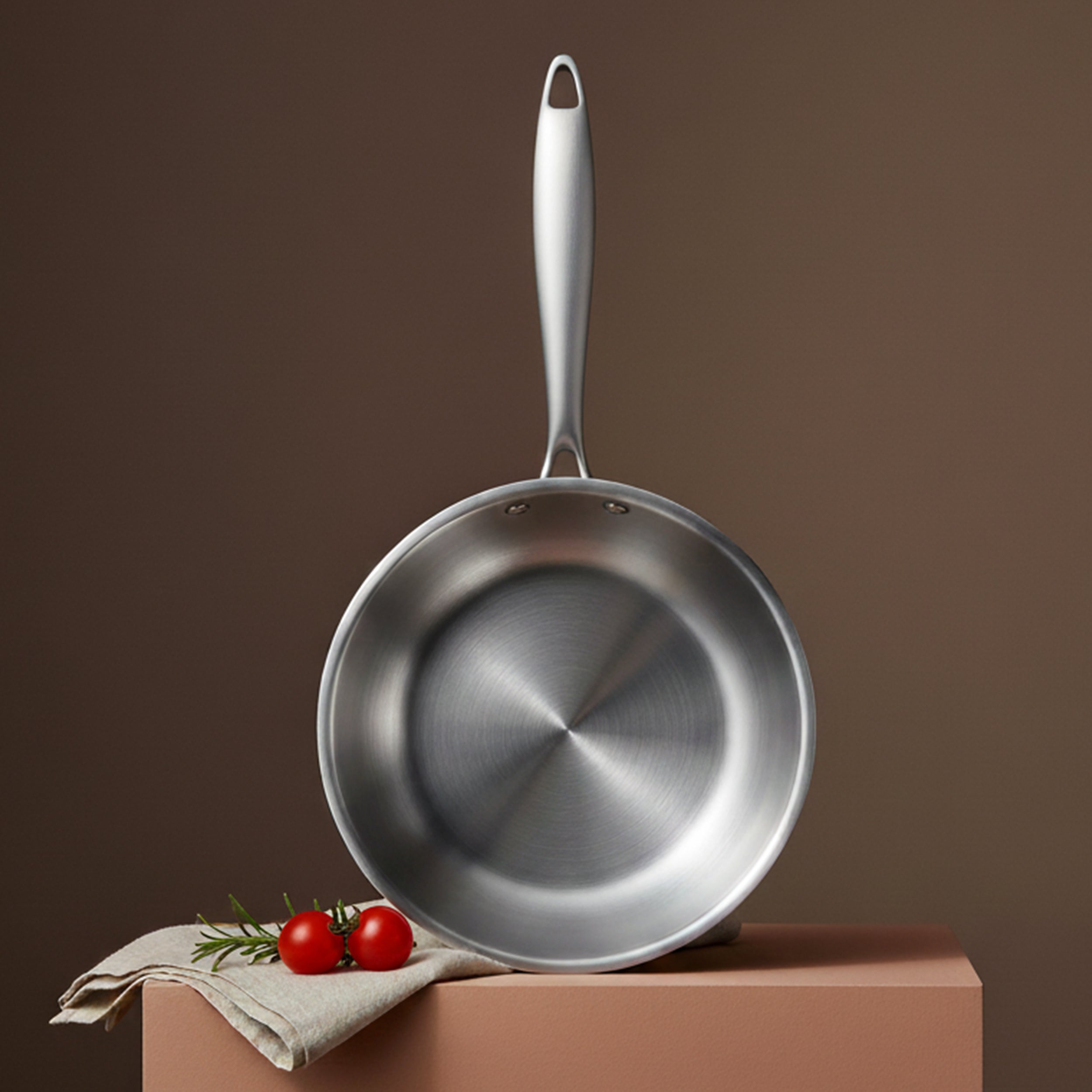Sterra Stainless Steel Frying Pan With Triply Bottom