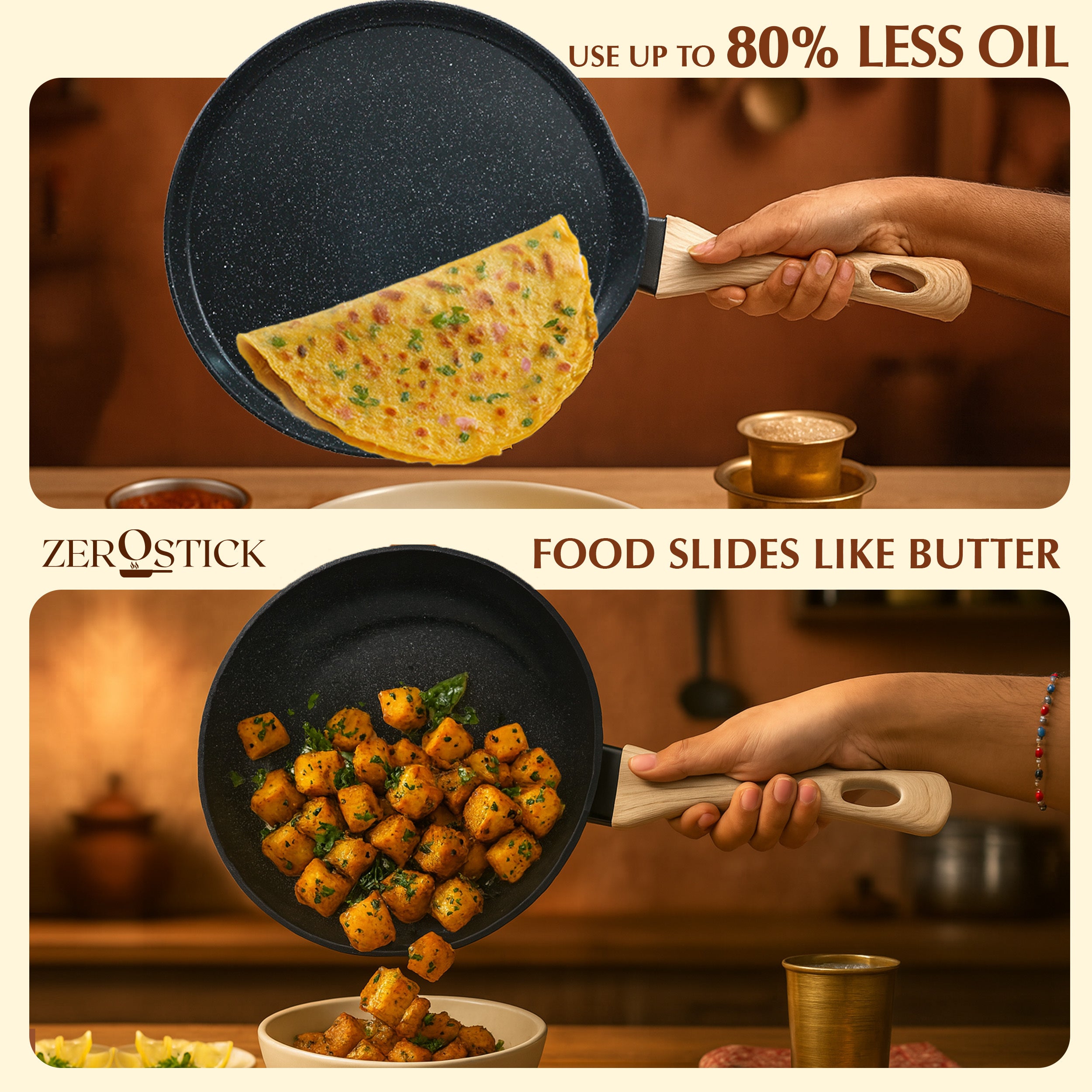 Belmont Ceramic Combo - Kadai + Tawa + Frypan