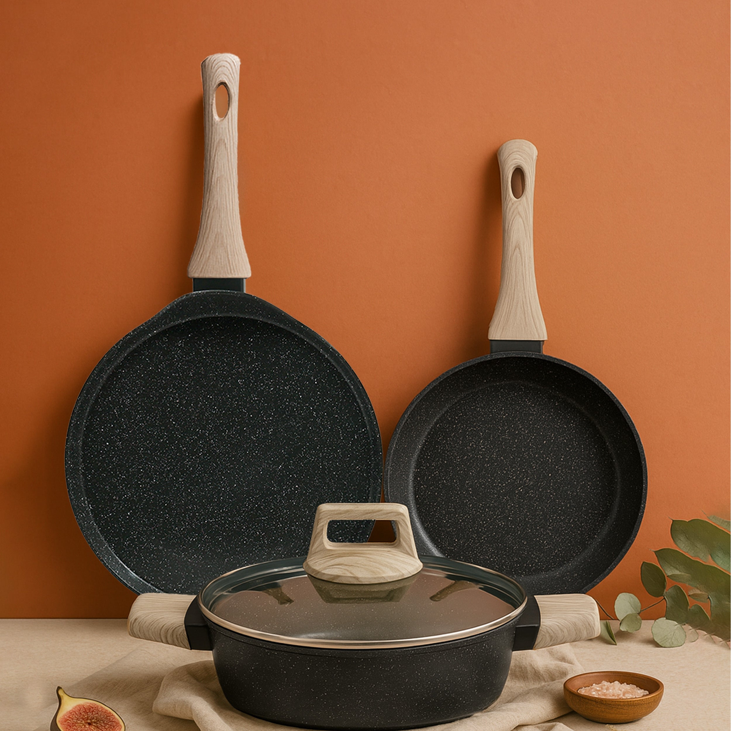 Belmont Ceramic Combo - Kadai + Tawa + Frypan