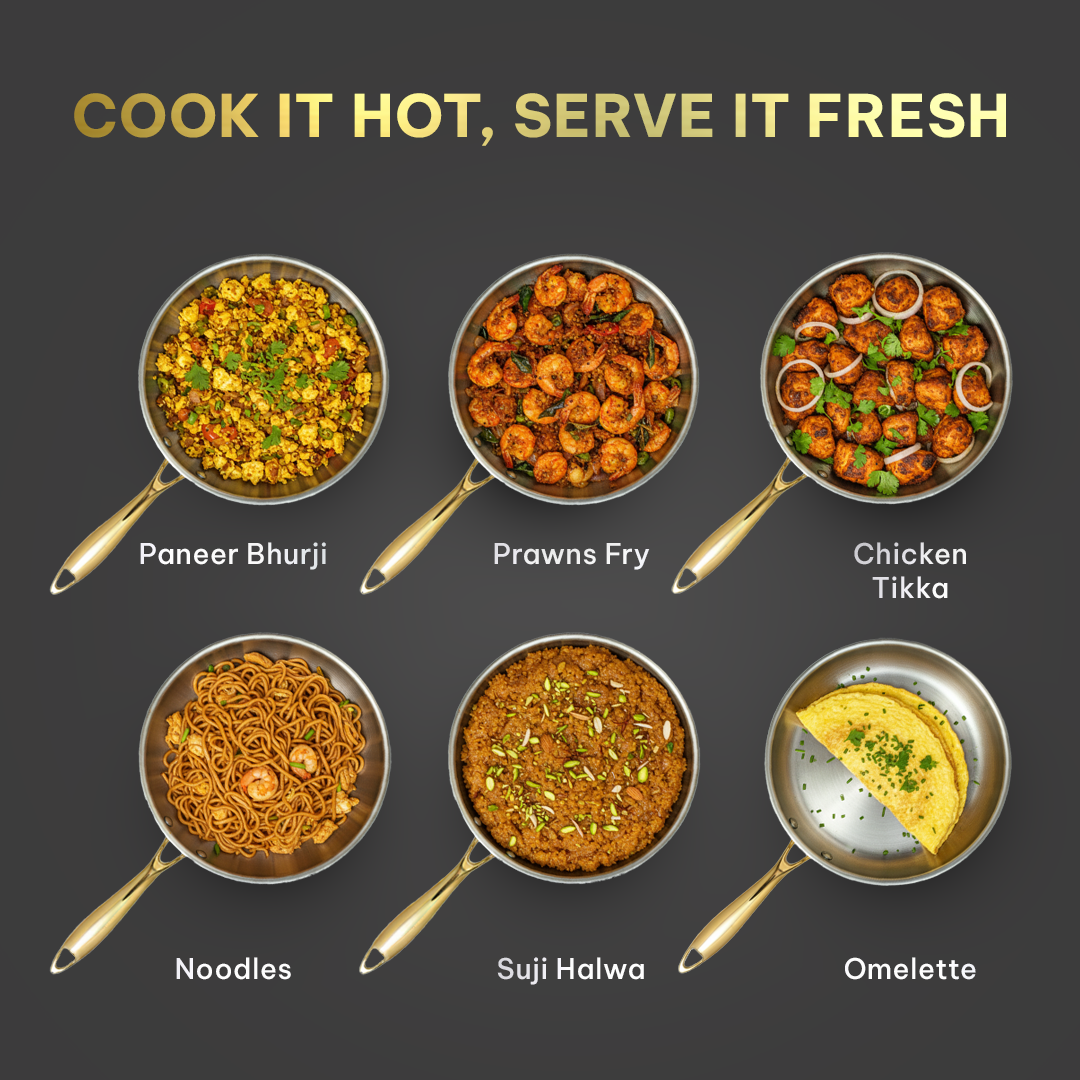 MontClaire Stainless Steel Frypan With Full Triply