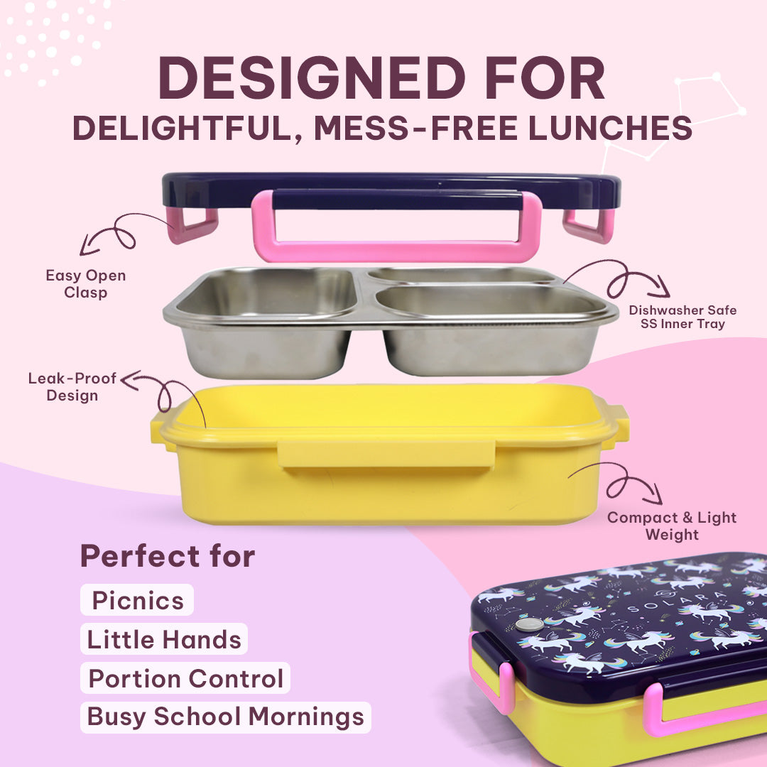 Unicorn / Lunch Box + Motivational Water Bottle