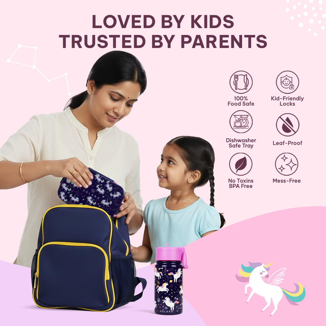 Unicorn / Lunch Box + Kids Water Bottle