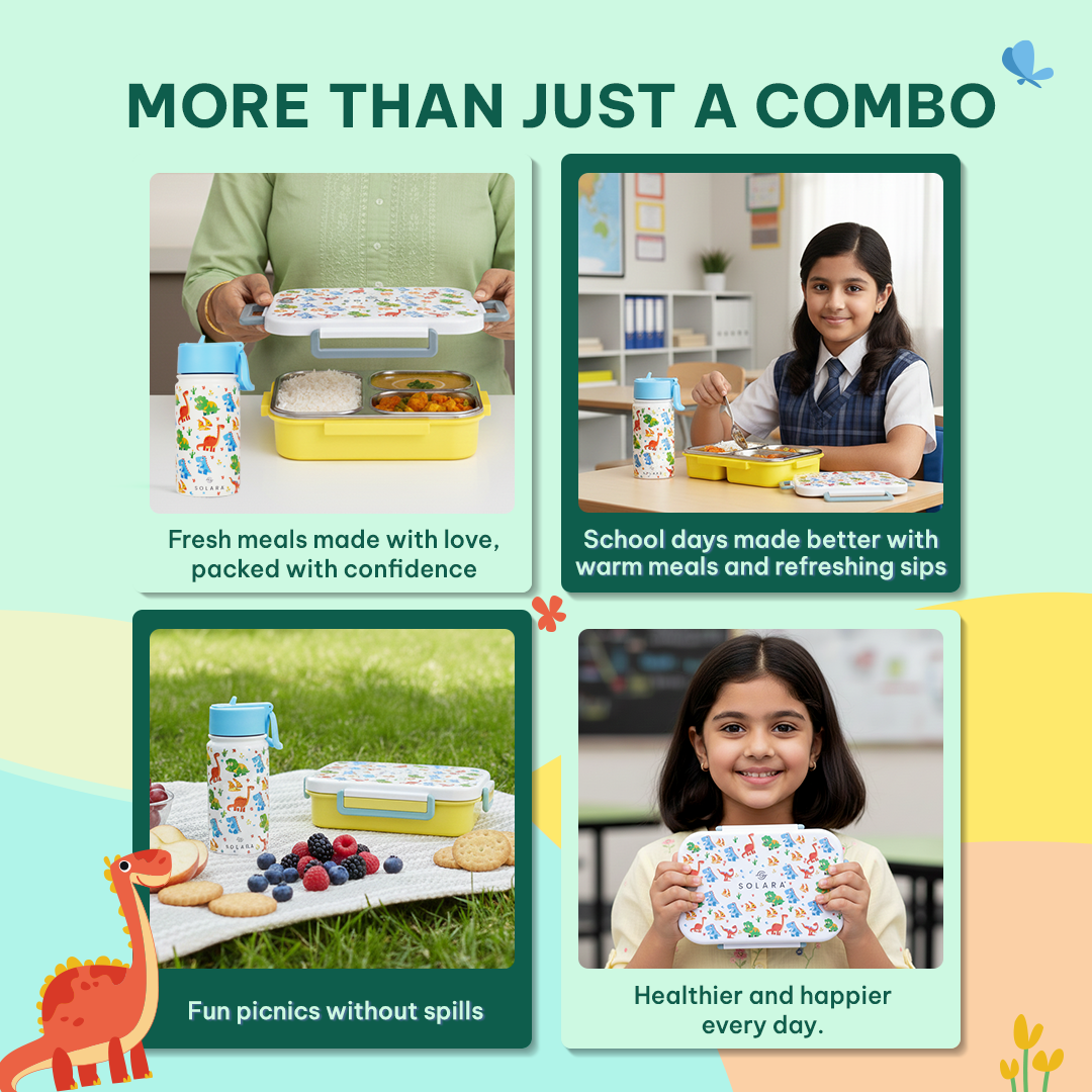 Dino / Lunch Box + Kids Water Bottle