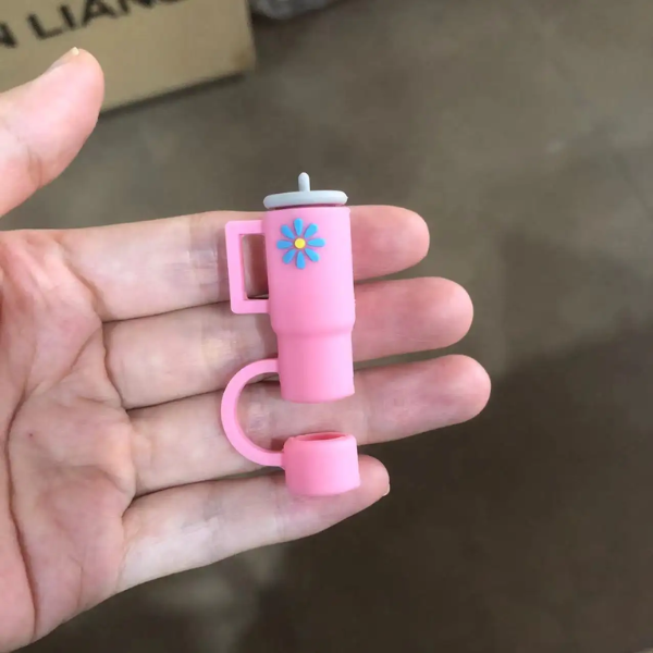 Straw Toppers / Tumbler Pink