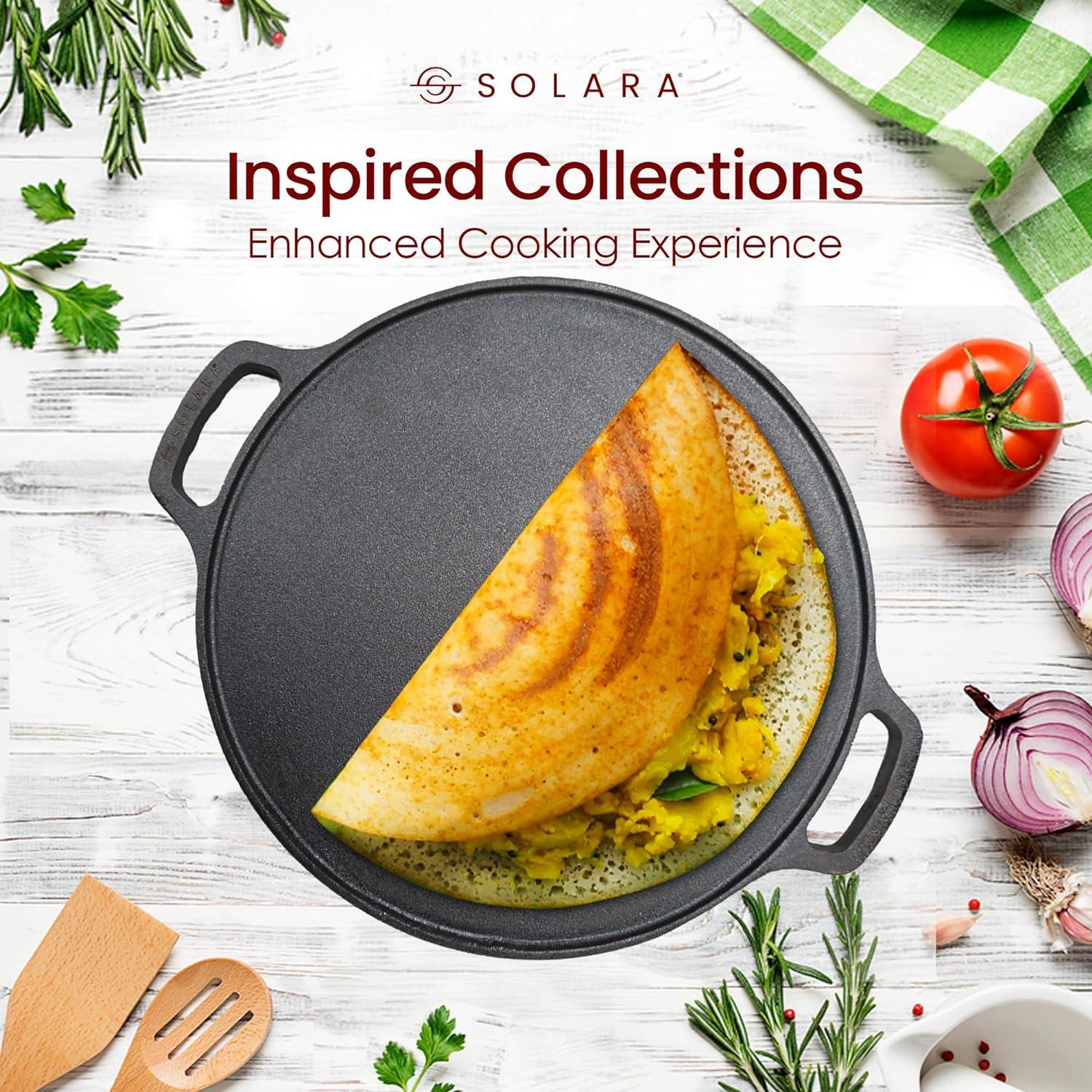 BlackForge Cast Iron Set of 2 : Kadai 10" + Tawa 12"