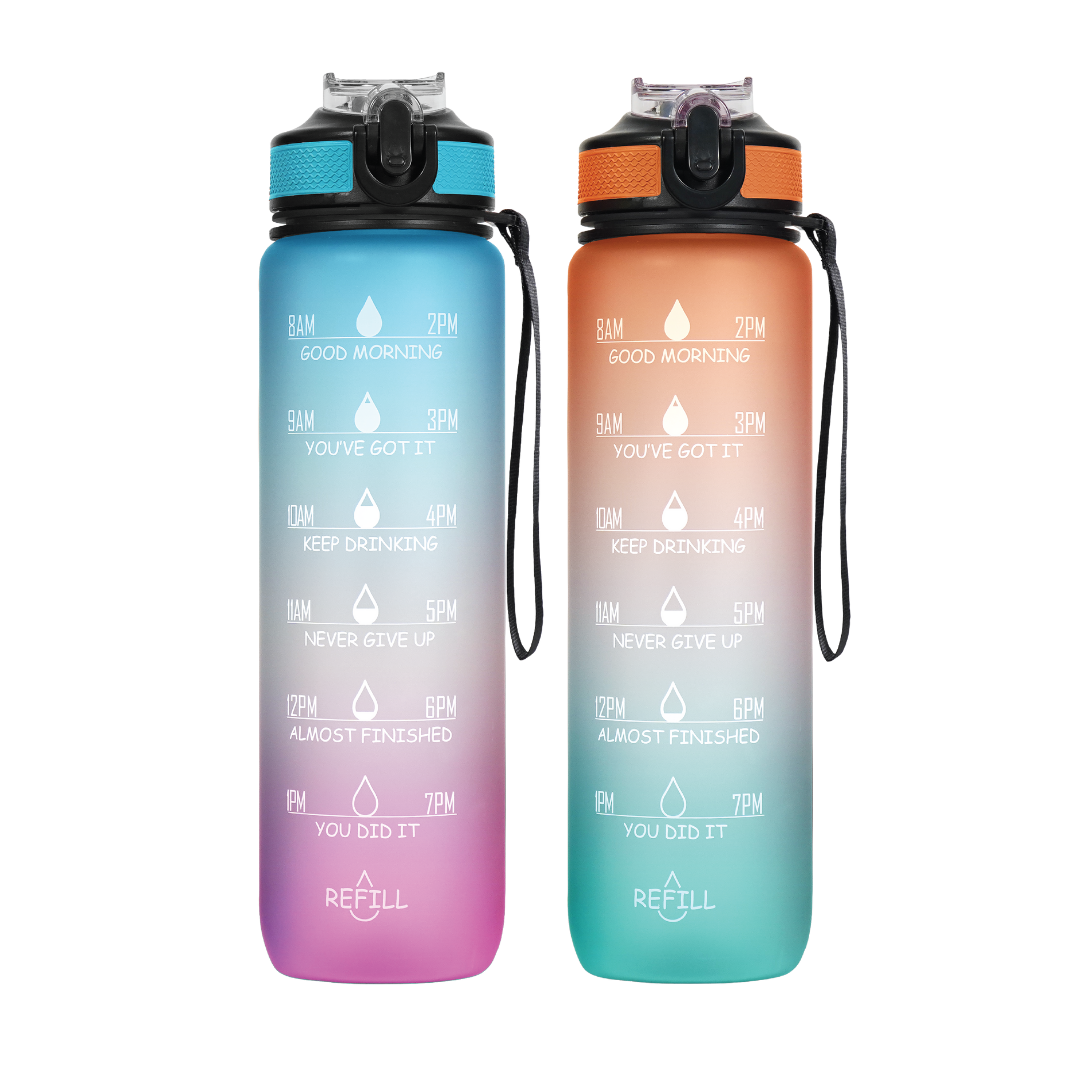 Motivational Water Bottle ( Pack of 2 )