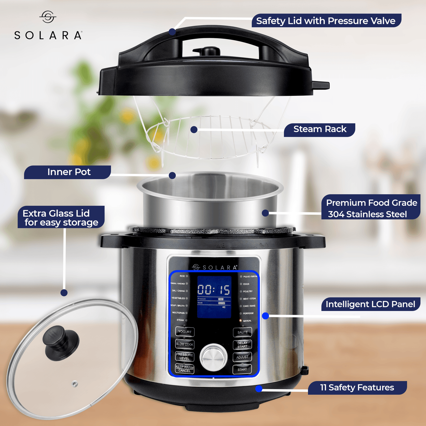 Solara electric pressure cooker