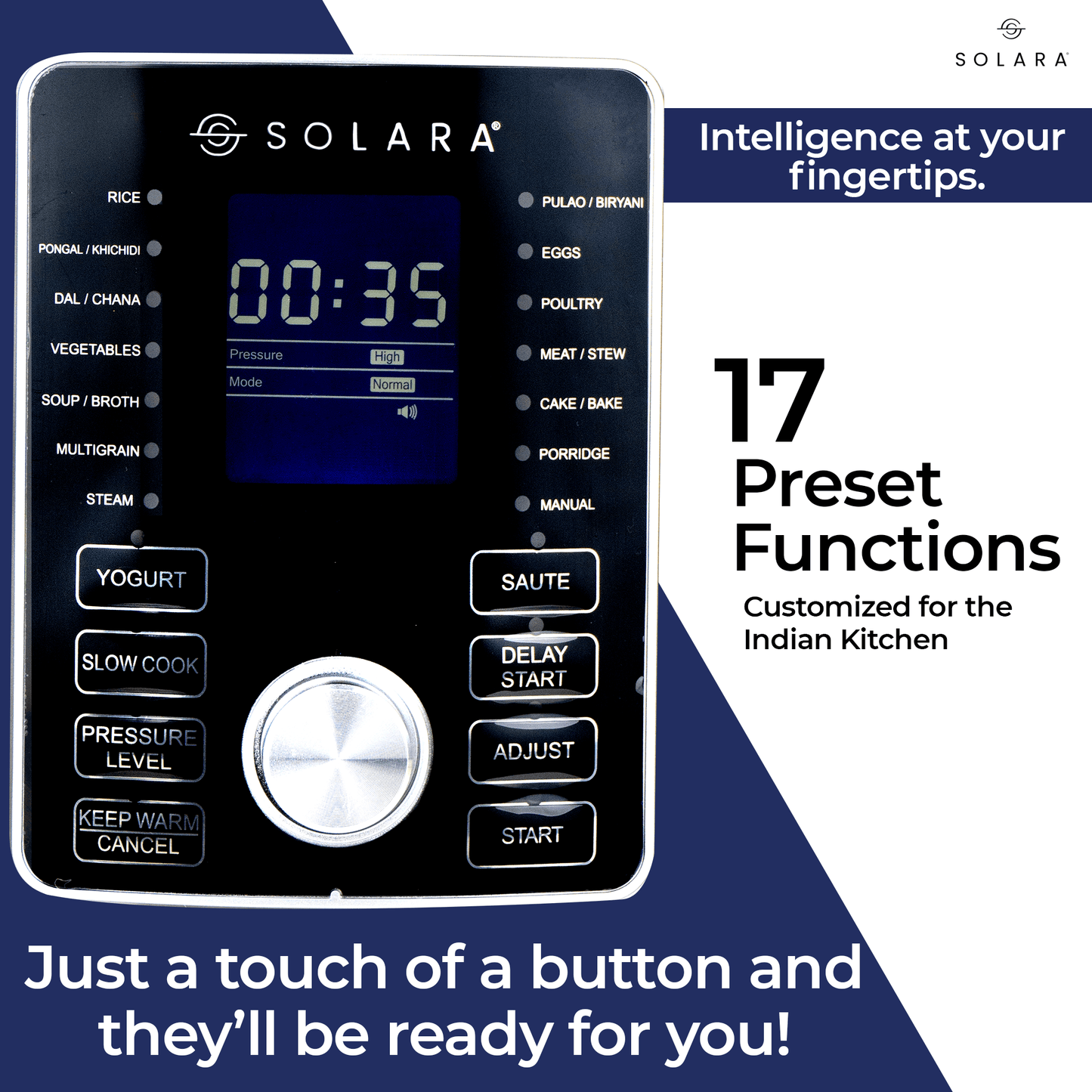 electric pressure cooker Preset functions