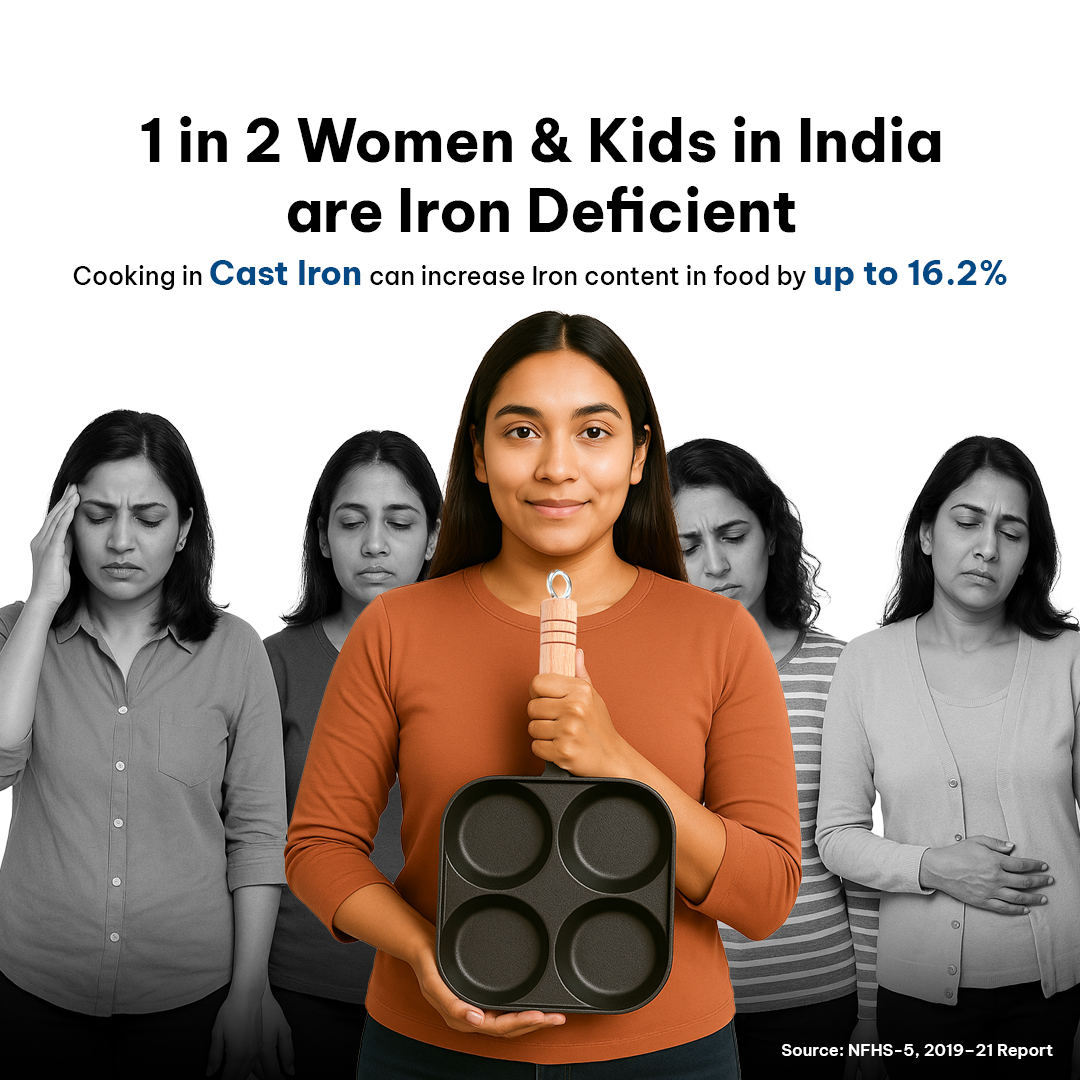 CrownStone Cast Iron 4 Pit Pan