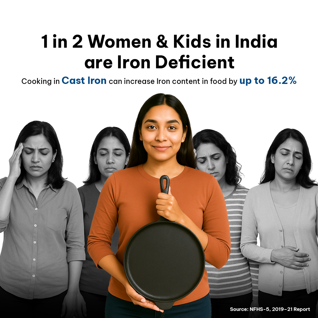 CrownStone / Tawa With Handle 12' + Frypan 10' + Kadai 10'