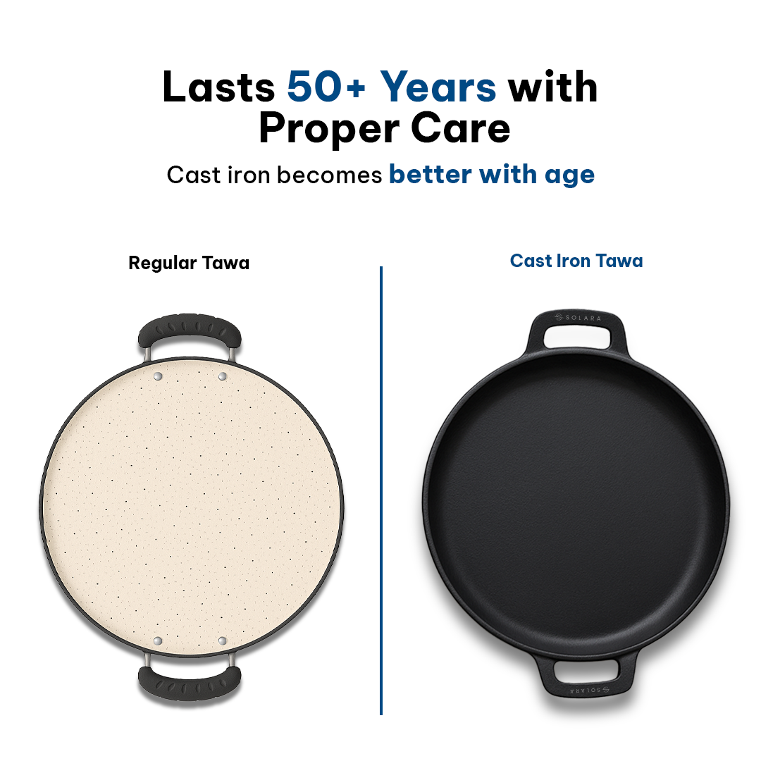 CrownStone Premium Cast Iron Tawa