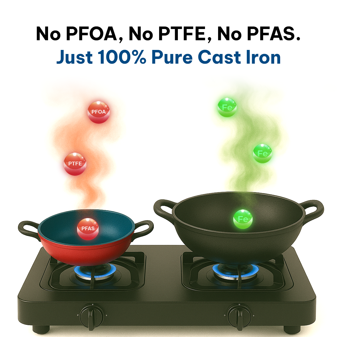 CrownStone Combo : Kadai 10' + Tawa With Handle 12' + Fry Pan 10'