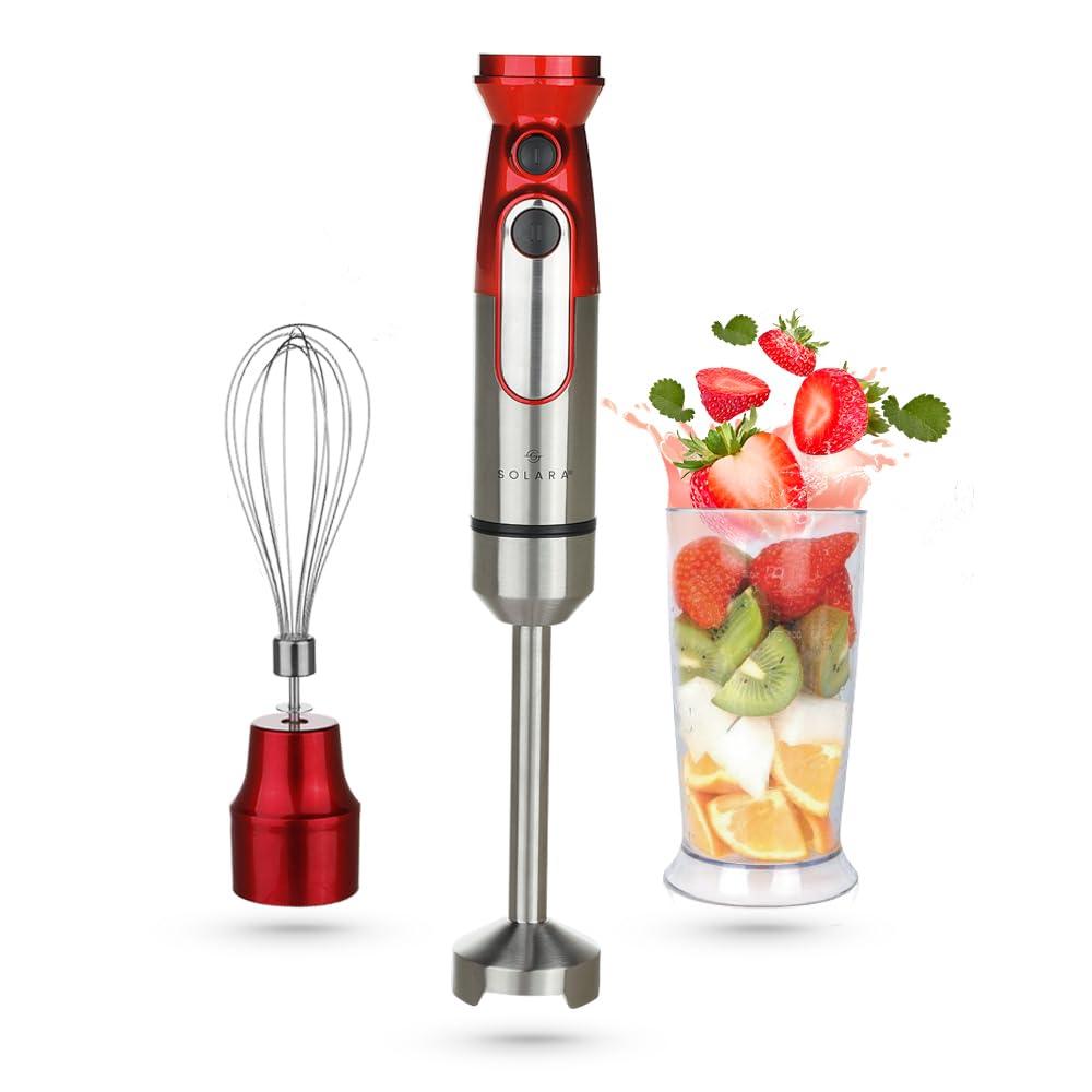 SOLARA 600Watt Electric Hand Blender for Kitchen with Whisk & Mixing Jar - Solara Home