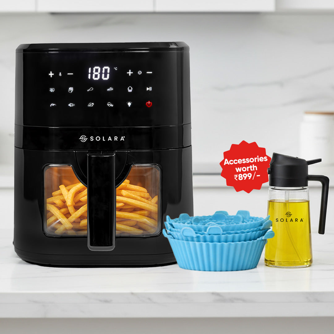 Air Fryer + Oil Sprayer + Silicone Basket (Pack of 6)