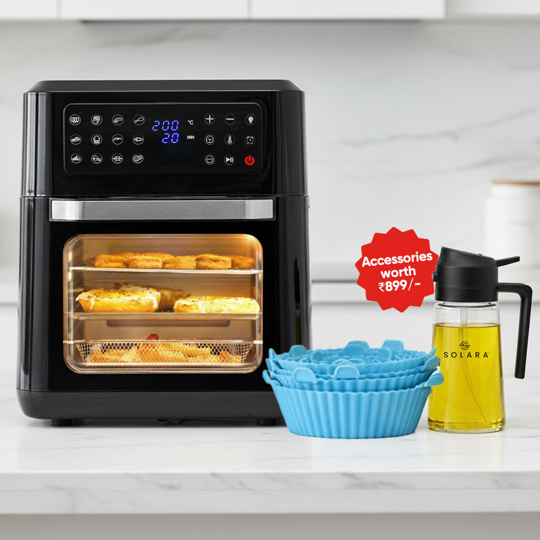 Air Fryer Oven + Oil Sprayer + Silicone Basket (Pack of 6)