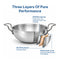 TriPly Stainless Steel Kadai with Lid
