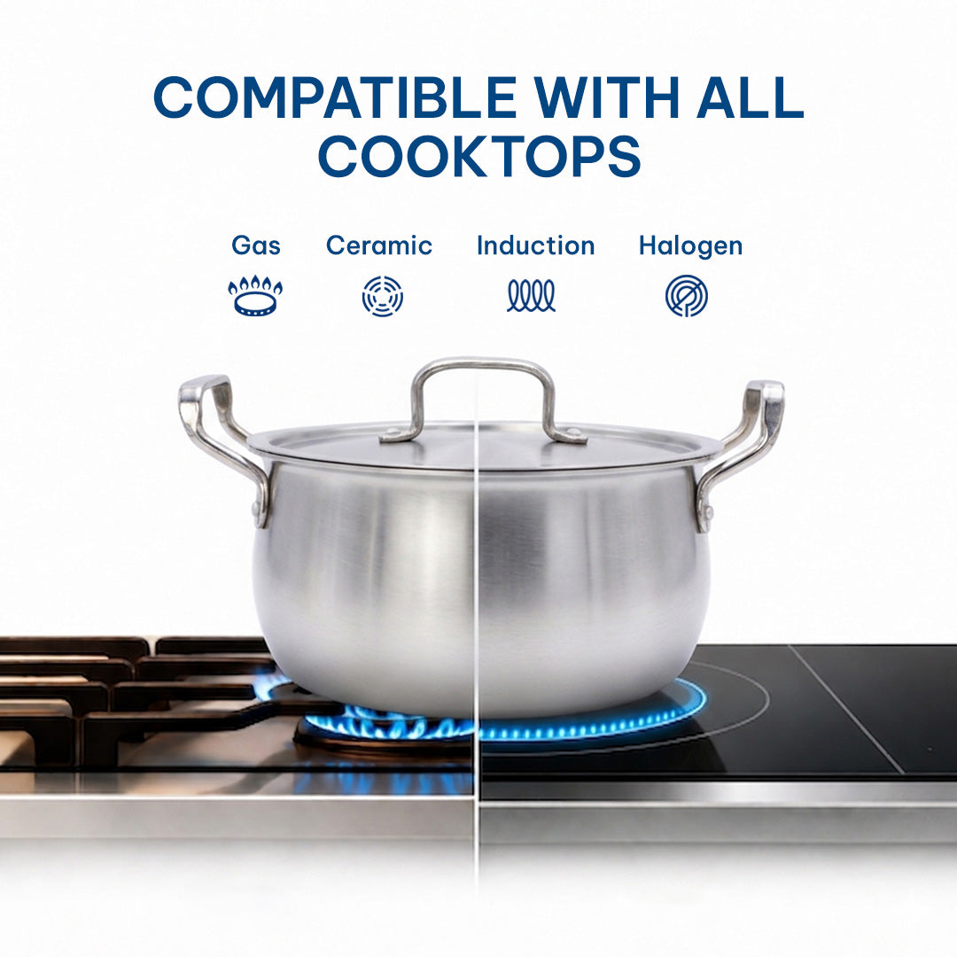 SOLARA Triply Handi Casserole with SS Lid - 20 cm
