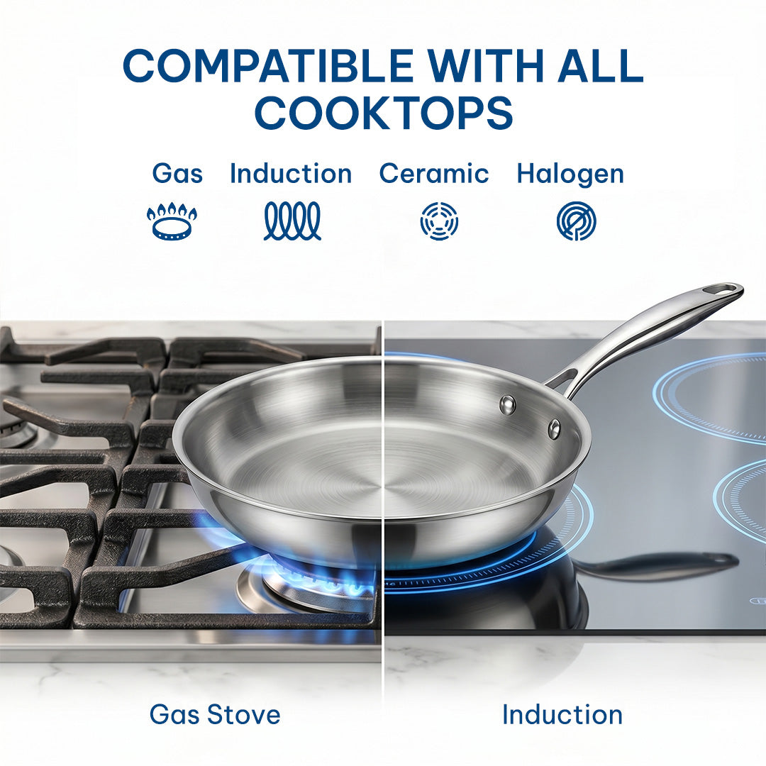 TriPly Stainless Steel Frypan