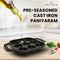 Cast Iron Paniayaram - 8 inch - 9 Cavity