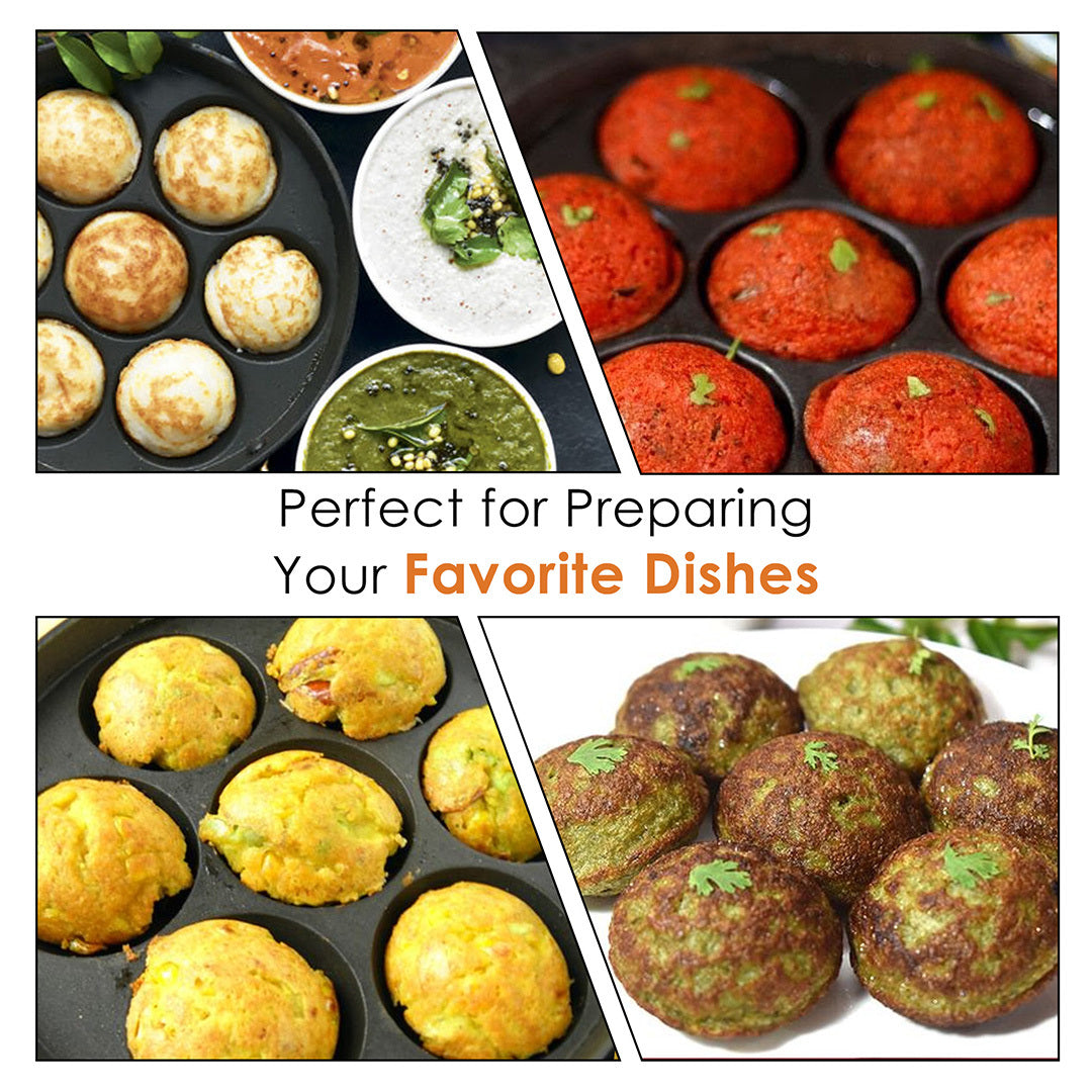 Cast Iron Paniayaram - 8 inch - 9 Cavity