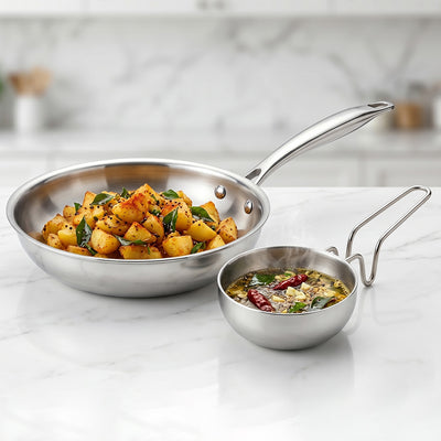 Triply Fry Pan + Tadka Pan