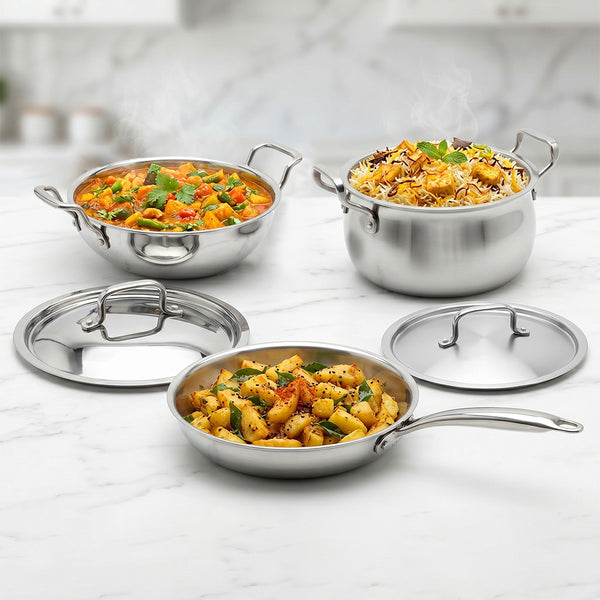 Triply Handi Casserole, Kadai, Frypan