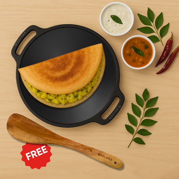 BlackForge Cast Iron Tawa with 2 Loops