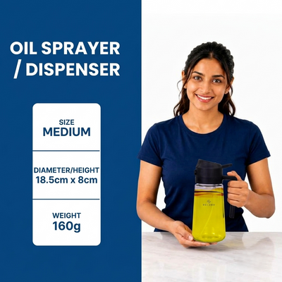Glass Oil Dispenser & Sprayer Bottle