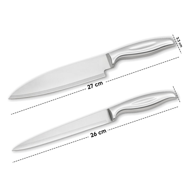 Stainless Steel Kitchen Knife Set - Pack of 2