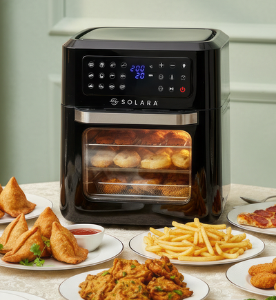 SOLARA : Air Fryer Ovens, Slow Juicer, Cast Iron & Triply Cookware