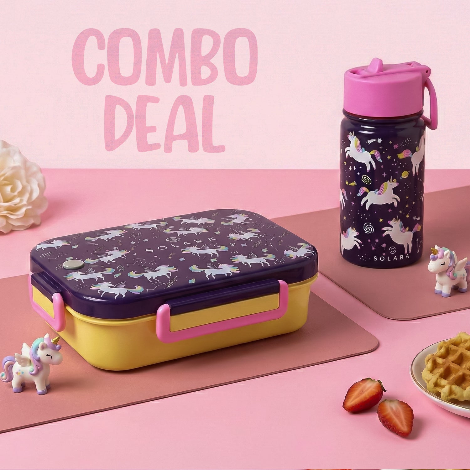 Unicorn / Lunch Box + Kids Water Bottle