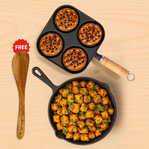 CrownStone Cast Iron 4 Pit Pan