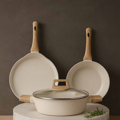 Belmont Ceramic Combo - Kadai + Tawa + Frypan