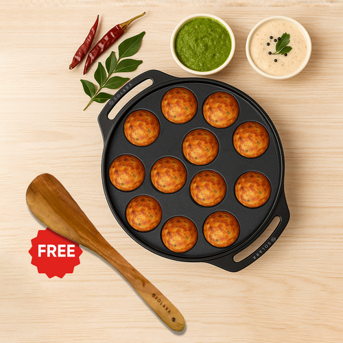 BlackForge Cast Iron Paniyaram - 12 Cavities